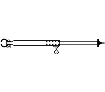 Orkanstütze ø 25 mm, 165-260 cm