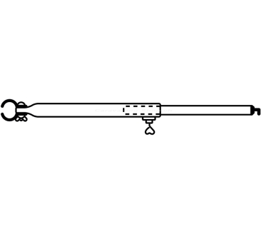Dachhakenstange ø 32 mm Stahl, 215-300 cm