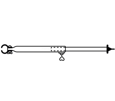 Orkanstütze ø 28 mm Alu, 170 - 260 cm