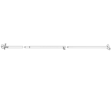 Orkanstütze mit Bügelfuss, ø 25 mm, 170-260 cm