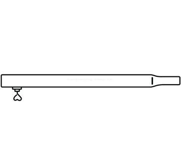 Preview: Gestängeverlängerung mit Herzschraube, 100 cm, 28 mm