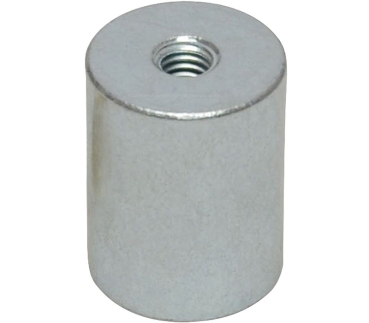 Stabgreifer aus NdFeB, Stahlgehäuse, mit Innengewinde, 20 mm verzinkt