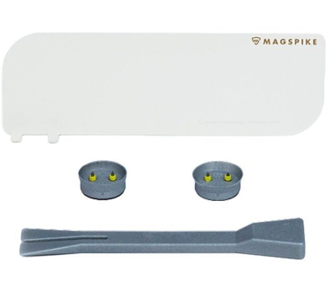 Trägerplatte mit Magnet MagSpike Set M+ mit integrierten Haken, weiss