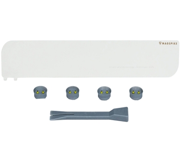 Trägerplatte mit Magnet MagSpike Set L+ mit integrierten Haken, weiss