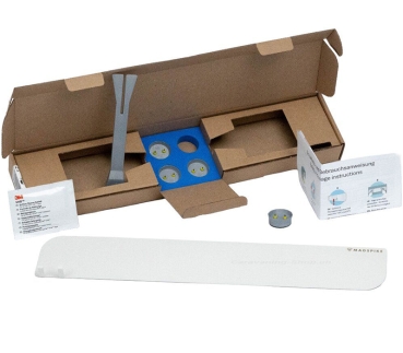 Preview: Trägerplatte mit Magnet MagSpike Set L+ mit integrierten Haken, weiss