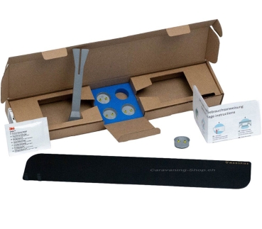 Preview: Trägerplatte mit Magnet MagSpike Set L+ mit integrierten Haken, schwarz
