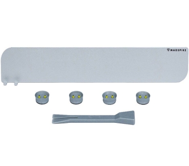 Trägerplatte mit Magnet MagSpike Set L+ mit integrierten Haken, silber