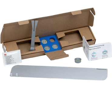 Preview: Trägerplatte mit Magnet MagSpike Set L+ mit integrierten Haken, silber