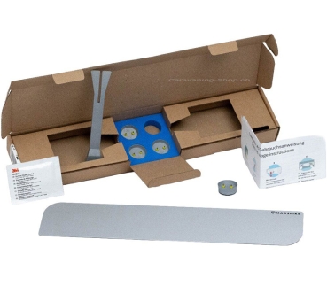 Preview: Trägerplatte mit Magnet MagSpike Set L ohne Haken, silber