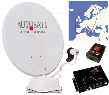 Sat-Anlage AutoSat Light S Digital Single mit 1-Knopf-Bedienteil