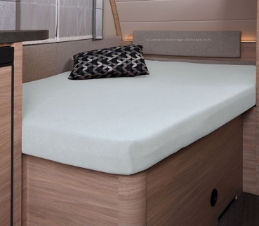 Molton-Stretch Schonbezug für französisches Bett im Wohnwagen