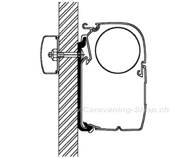 Flachadapter für Omnistor Serie 5 und 8, Länge 3.00m