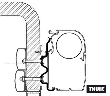 Adapter für Hymer Exsis / Hymer Camp 99, Länge 3.00m