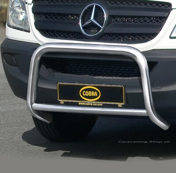 Preview: Frontbügel Edelstahl chrom Ø 60 mm für VW Crafter, Mercedes Sprinter, ab 2006