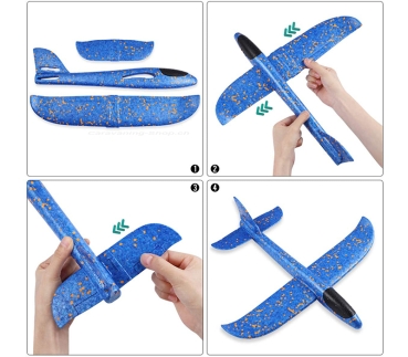 Wurfgleiter / Segelflugzeug 48 cm, Schaum