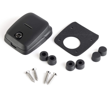 Preview: Horizontale Kabeldurchführung zweifach, schwarz, 5-6 mm Kabel