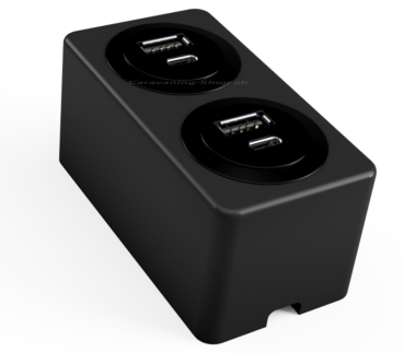 Preview: Aufbausteckdose, 2x USB-C und 2x USB-A, 3600 mA