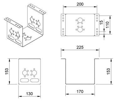 U-Form Halterung hoch - Autoterm
