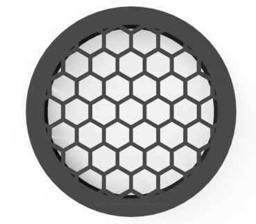 Preview: Lüftungsgitter, rund ø 80 mm, schwarz