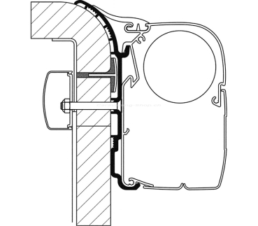 Adapter für Bürstner zu Omnistor Serie 5 und 8, Länge 5,5 m