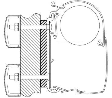 Adapter-Set Dethleffs Globebus für Thule Omnistor Serie 5