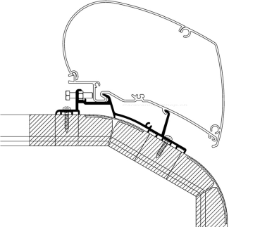 Roof Adapter LMC Explorer / Cruiser ab Bj. 2018, Länge 4 m