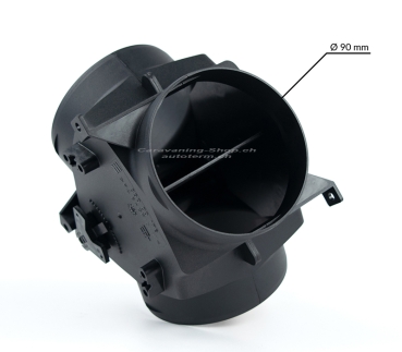 Preview: Y-Stück mit Regelklappe 3*Ø 90mm