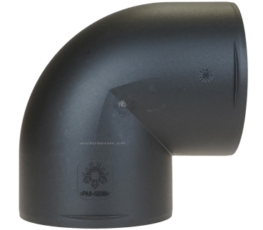 90° Adapter für Warmluftrohr, Ø 90 mm
