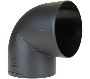 Preview: 90° Adapter für Warmluftrohr, Ø 90 mm