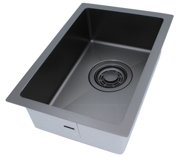 Preview: Queensize Camper Waschbecken L "Dark Edition" 400x340x150mm