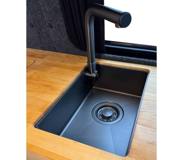 Preview: Queensize Camper Waschbecken L "Dark Edition" 400x340x150mm