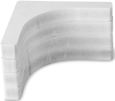Preview: Eckwandverstärkungs-Set R 75-80 für Fenstermontage