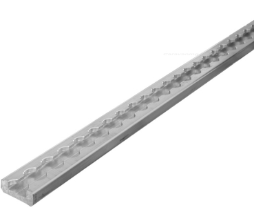 Zurrschiene schmal, Silber