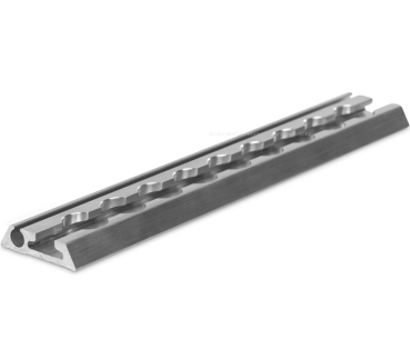 Zurrschiene flach, 2000 x 44 x 11.3mm mit 8mm Keder, silber