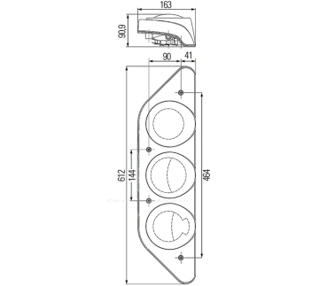 Preview: Heckleuchte rechts Caraluna Modular,12V