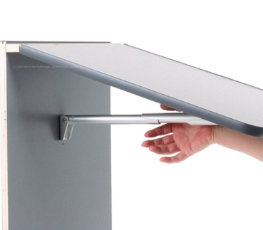 Preview: Alu-Klappkonsole mit Einhandbedienung, 402 mm, schwarz