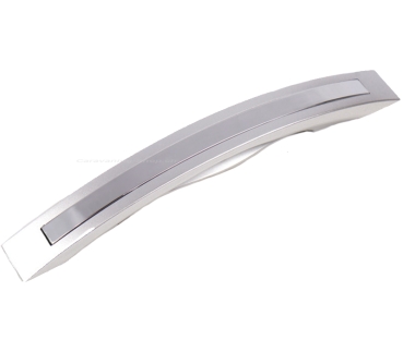 Schrankgriff oval mit Drucktaste
