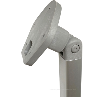 Preview: Klapptischfuss Silber, Höhe 555 - 765 mm, Gelenk oben