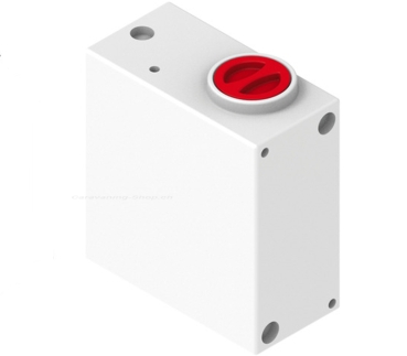 Universalwassertank 52l, weisser Tank, roter Deckel H530xB475xT235 cm