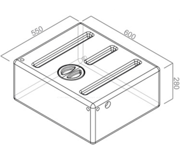 Preview: Universalwassertank 92l, weisser Tank