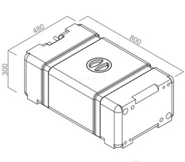Preview: Universalwassertank 100l, weisser Tank