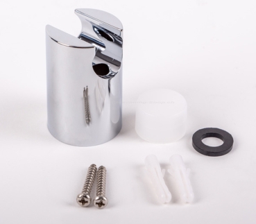 Preview: Duschset chrom mit 1,5m Schlauch + Wandhalterung, 1/2"