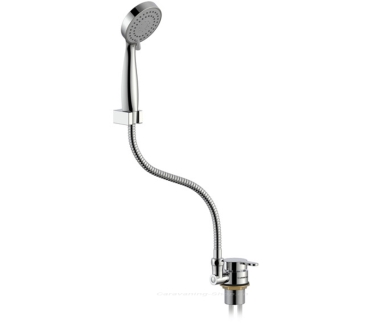 Einhebelmischer mit Duschset, Chrom glänzend