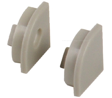 Endkappe für Aluminium LED-Profil - Flach, 2er Set