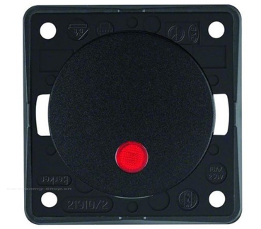 Berker Wippschalter 12V, anthrazit, mit roter LED-Kontroll-Anzeige