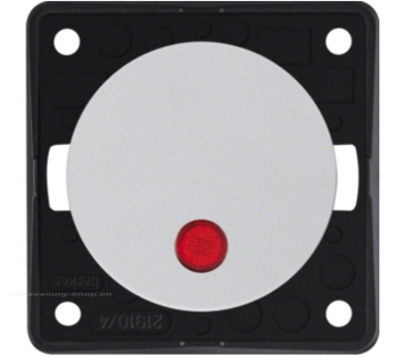 Berker Wippschalter 12V, polarweiss, mit roter LED-Kontroll-Anzeige