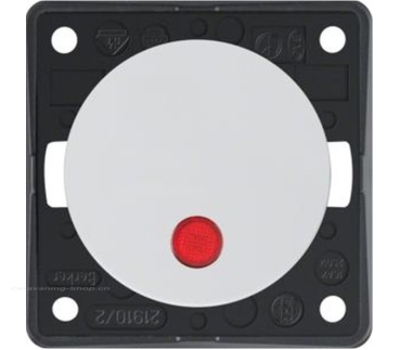 Berker Wippschalter 12V, chrommatt, mit roter LED-Kontroll-Anzeige
