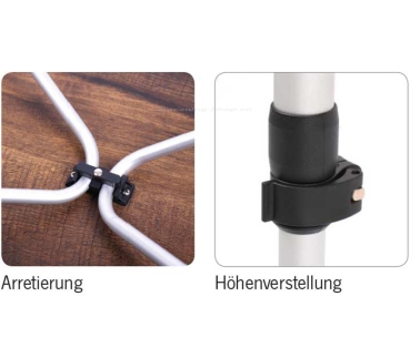 Preview: Levy Family Campingtisch für 4 bis 6 Personen, 115 x 68 cm