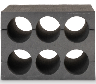 Flaschenhalter für 6 Flaschen, schwarz