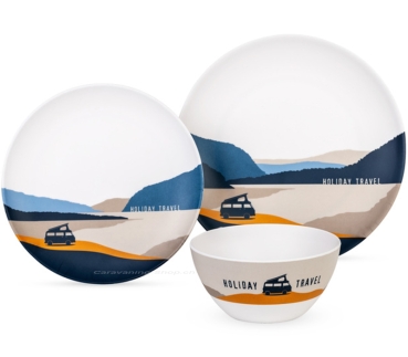 Melamin Geschirr-Set Spirit, 6-tlg, für 2 Pers., matt